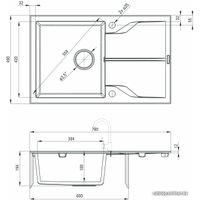 Кухонная мойка Deante Andante ZQN T113 (антрацит)