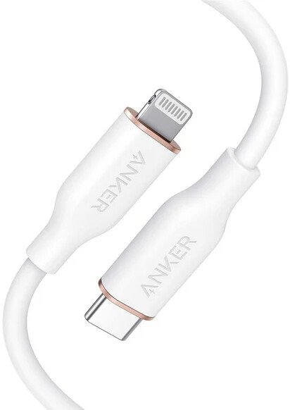 

Кабель Anker PowerLine III Flow 641 A8662 USB Type-C - Lightning 60W (0.9 м, белый)