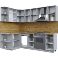 Готовая кухня Интерлиния Берес 1.5x2.4 левая (дуб английский/бискайская сосна)