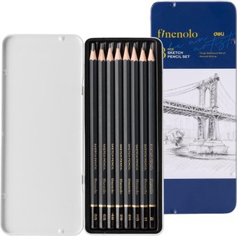 Набор простых карандашей Deli C26 чернографитных (8 шт)