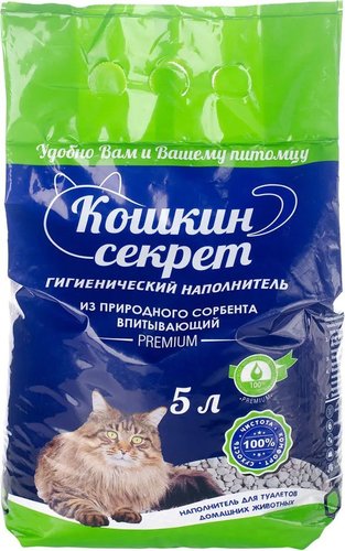 Наполнитель для туалета Кошкин секрет впитывающий Премиум 5 л