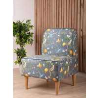 Интерьерное кресло MONOFIX Одос Принт кресло (лимон светло-серый/микровелюр)