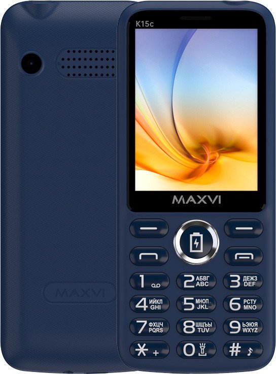 Кнопочный телефон Maxvi K15c (синий)