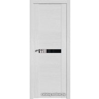 Межкомнатная дверь ProfilDoors 2.01XN L 80x200 (монблан, стекло Lacobel Черный лак)