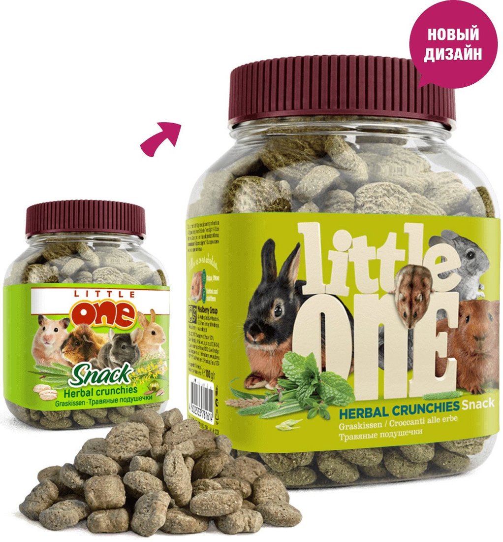

Лакомство для грызунов Little One Травяные подушечки 100 г