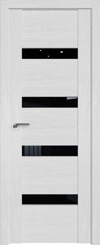 ProfilDoors 2.81XN R 70x200 (монблан, стекло черный триплекс)