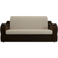 Диван Лига диванов Меркурий 100344 100 см (микровельвет, бежевый/коричневый)
