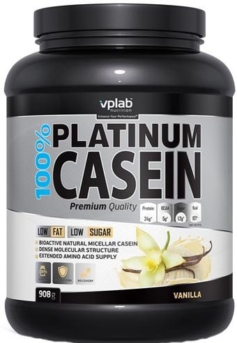 Vplab 100% Platinum Casein (ваниль, 908 г)