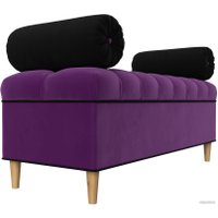 Банкетка Лига диванов Глория 29275 (микровельвет фиолетовый/черный/черный)