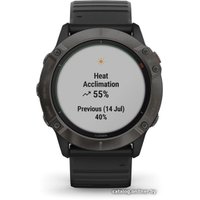 Умные часы Garmin Fenix 6X Pro Solar (титановый серый DLC/черный)