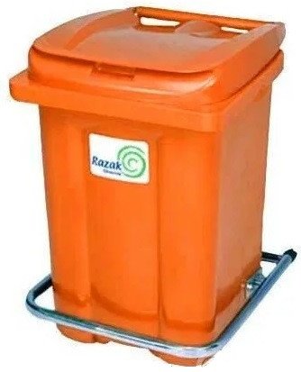 Контейнер для мусора Razak Plast с педалью 60 л (оранжевый)