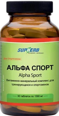 

Комплекс SupHerb Альфа Спорт 1580мг (30 таблеток)