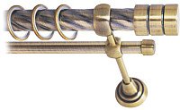 Карниз для штор Lm Decor Цилиндр 088 2р витой 25/16мм (антик, 1.6м)
