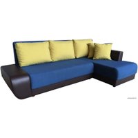 Угловой диван Асмана Олимп-1 левый (кватро 23-13/кз коричневый)