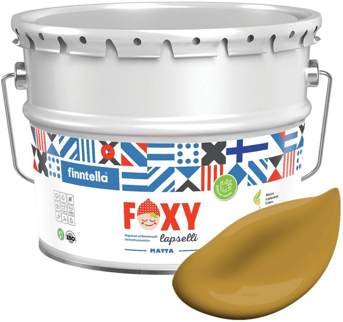 

Краска Finntella Foxy Lapselli Matte Kettu F-50-1-9-FL259 9 л (желтый)