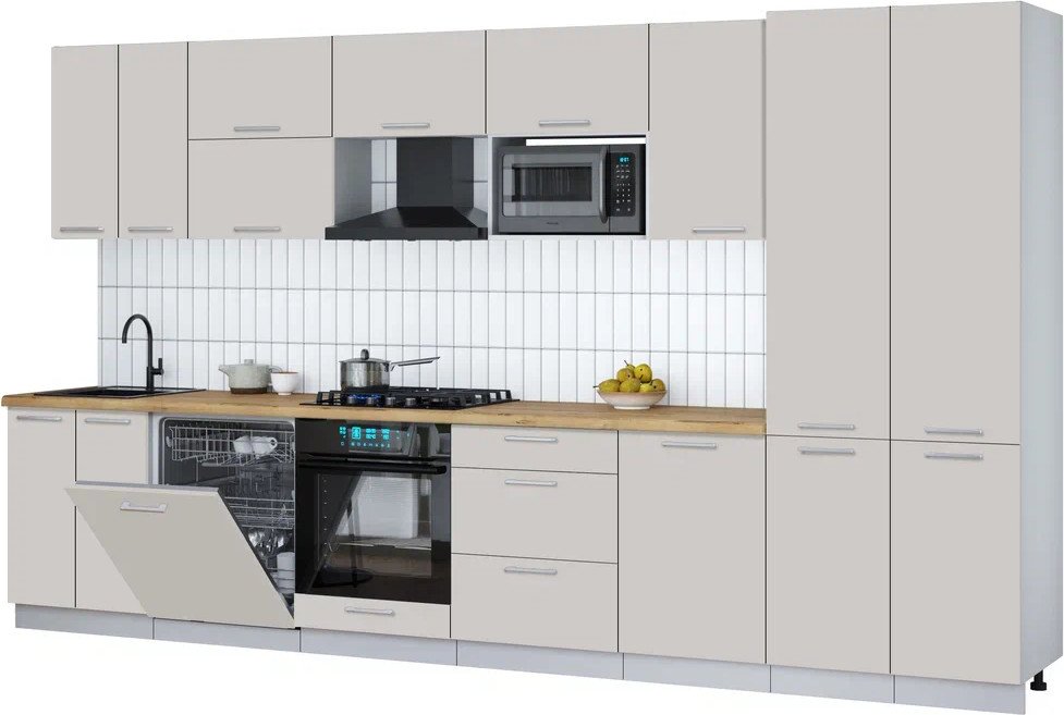 

Готовая кухня Интерлиния Мила Gloss 3.7-ПМ2 (кашемир/кашемир/дуб бунратти)