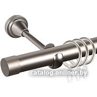 Карниз для штор АС ФОРОС Grace D25Г + заглушка Плоская (2.4м, сатин)