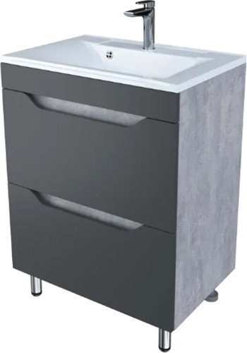 

Axus Тумба под умывальник Фламини 80 (2 ящика, цемент)