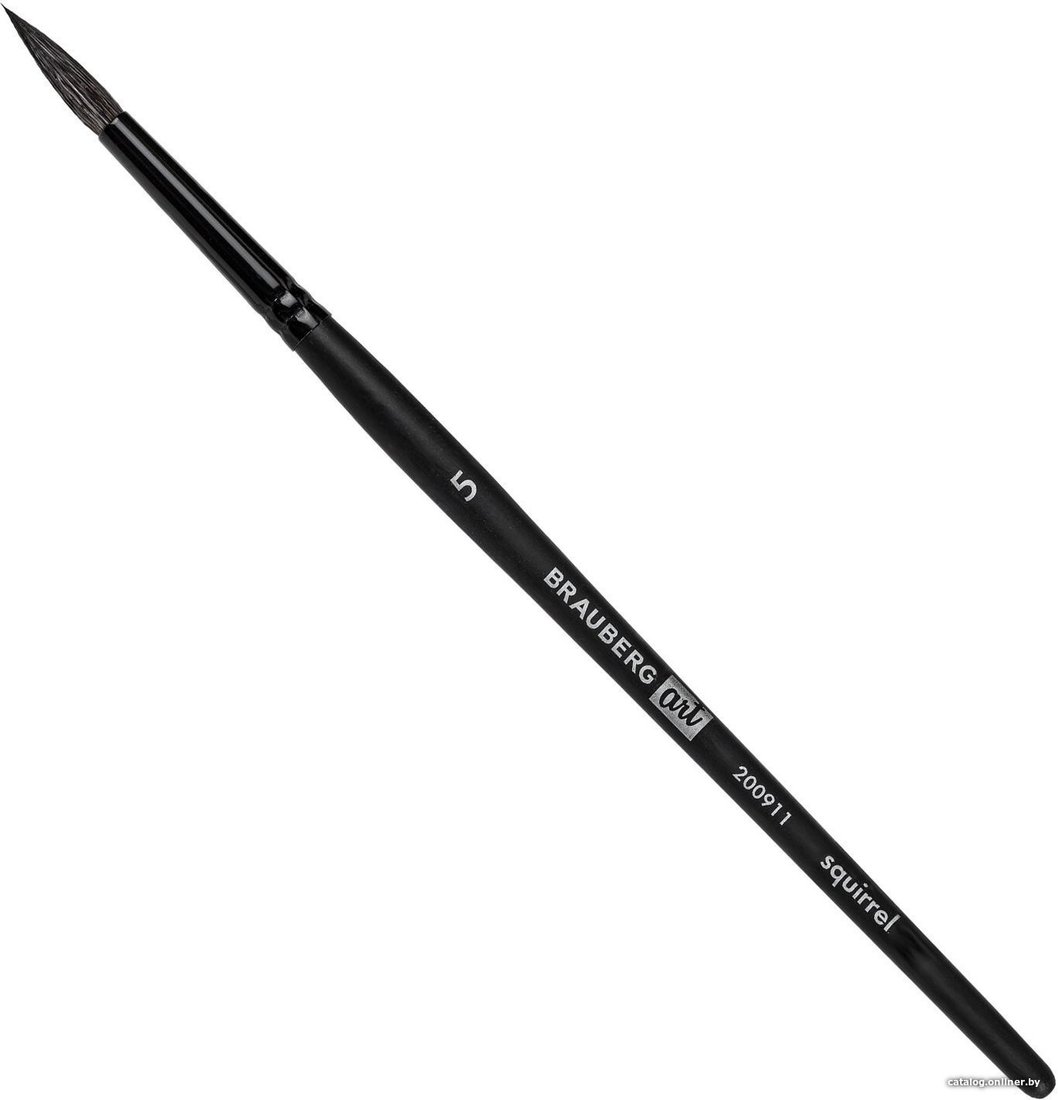 Кисть для рисования BRAUBERG Art Classic Белка 5 200911 (круглая, короткая ручка)