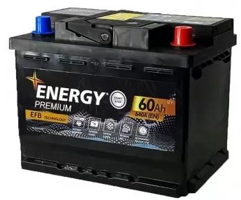 

Автомобильный аккумулятор Energy Premium EFB R+ (60 А·ч)