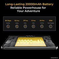 Планшет Oukitel RT8 (черный/оранжевый, с подставкой)