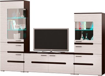 Горка MLK Вика (венге/белый страйп)