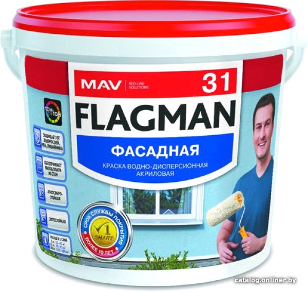 Краска Flagman ВД-АК-1031 11л (белый)