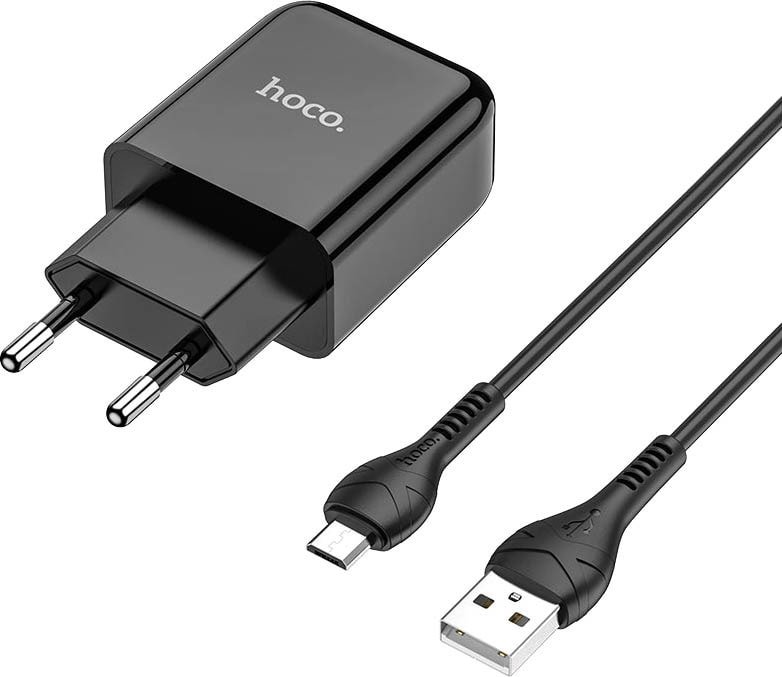 

Сетевое зарядное Hoco N2 microUSB (черный)