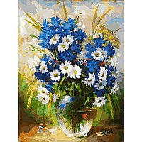Картина по номерам Белоснежка Ромашки и васильки 143-AS