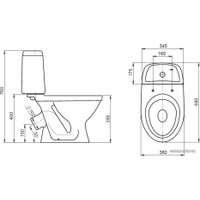 Унитаз напольный Santeri Прайм Стандарт [1.P205.4.S00.00B.F]