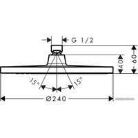 Верхний душ Hansgrohe Crometta S 240 1jet [26723000]