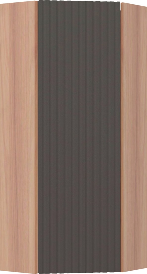 

Runo Шкаф для ванной Соренто 30/Тренто 30 угловой вертикаль (крафтовый дуб/графит)