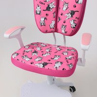 Детское ортопедическое кресло AksHome Pegas (розовый с котятами)