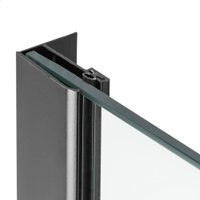 Душевая стенка Saniteco Walk-In SN-W6TB80 (80x200, прозрачное стекло, черный профиль)