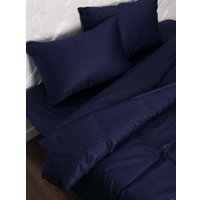 Евро комплект постельного белья Loon Adelina (евро, наволочка 70x70, темно-синий)