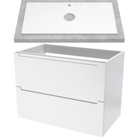 ЗОВ Тумба для ванной Дион 60 со столешницей D60LWP0M9003MKV5-T595C2 (белый матовый)