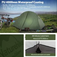Треккинговая палатка Naturehike Spider Cycling 1 20D (зеленый)