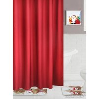 Шторка-занавеска для ванны Home One Waffle 200x200 417259 (бордовый)
