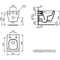 Унитаз подвесной Ideal Standard I.Life S 48 см T459201 (без сиденья)