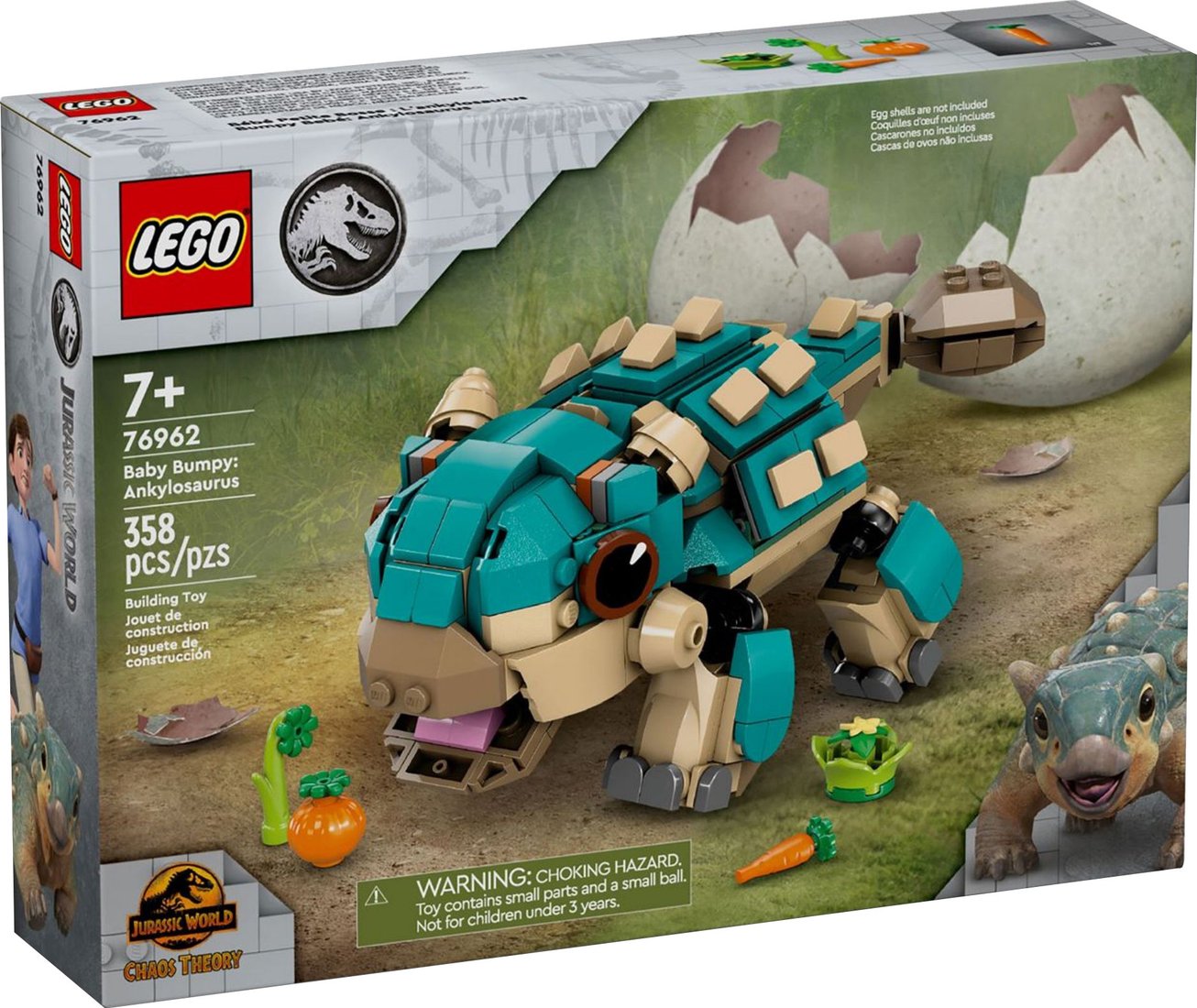 Конструктор LEGO Jurassic World 76962 Малыш Бампи: Анкилозавр