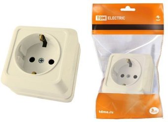 Розетка TDM Electric Ладога SQ1801-0211 (слоновая кость)