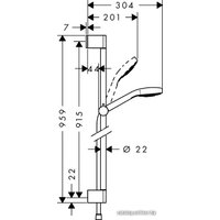 Душевой гарнитур  Hansgrohe Croma Select E Multi [26590400]