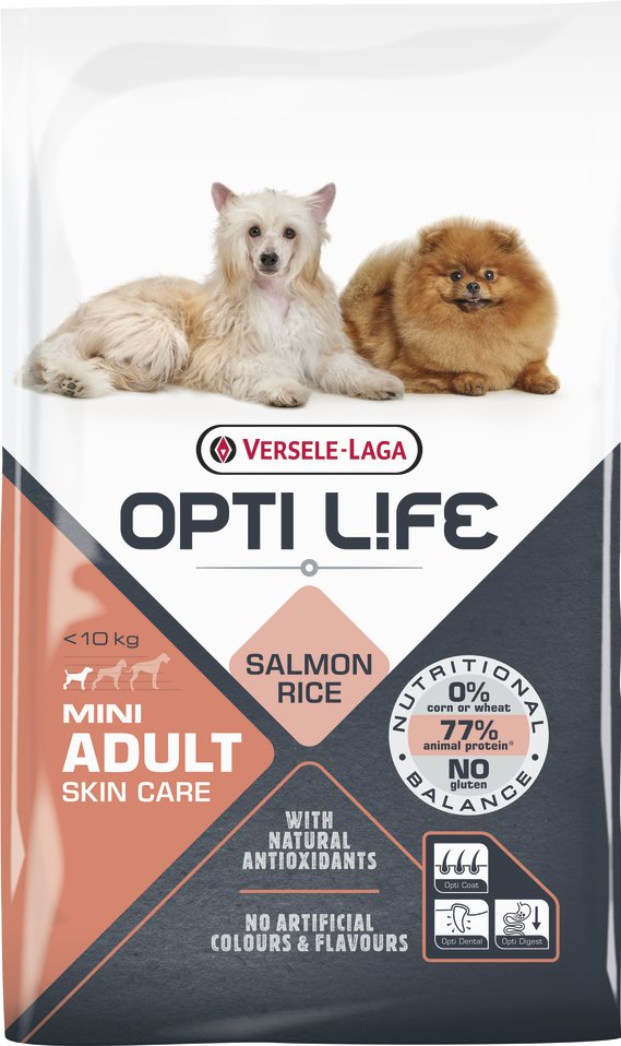 

Сухой корм для собак Versele Laga Opti Life Adult Skin Care Mini с лососем и рисом 2.5 кг