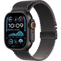 Умные часы Apple Watch Ultra 2 LTE 49 мм (титановый корпус, черный/черный, миланская петля M)