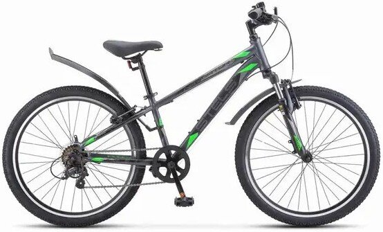 

Велосипед Stels Turbo 400 V 2025 (темно-серый/зеленый)