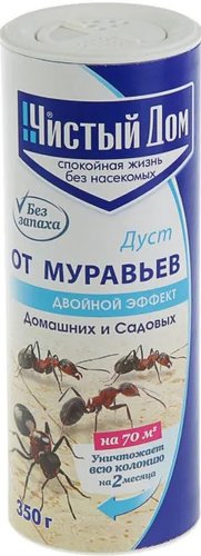 Порошок от насекомых Чистый дом от муравьев домашних и садовых 350 г