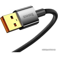 Кабель Baseus Explorer Series Auto Power-Off Fast Charging USB Type-A -USB Type-C (2 м, черный)