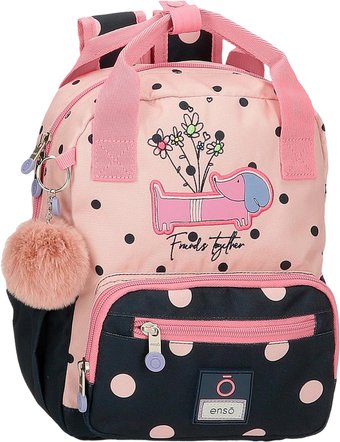 Школьный рюкзак Enso Friends together 9432021 (розовый/тёмно-синий)