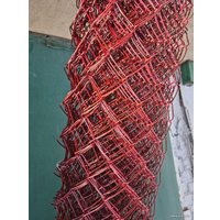 Строительная сетка Сетка-рабица в ПВХ 55х55 2.4мм 1.8x10м (рубиновый)