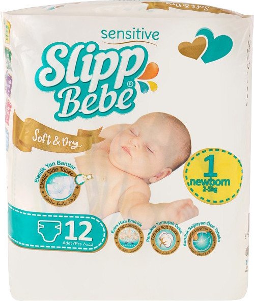 Подгузники Slipp Bebe №1 2-5 кг (12 шт)